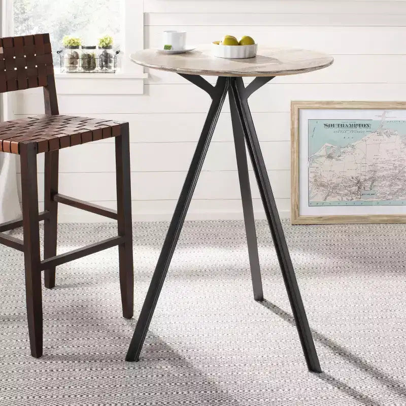 Table de bar Axel Tripod - DTB3700A - Gris lavé/Noir - Safavieh