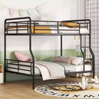 Full XL Over Queen Metal Bunk Bed - ModernLuxe