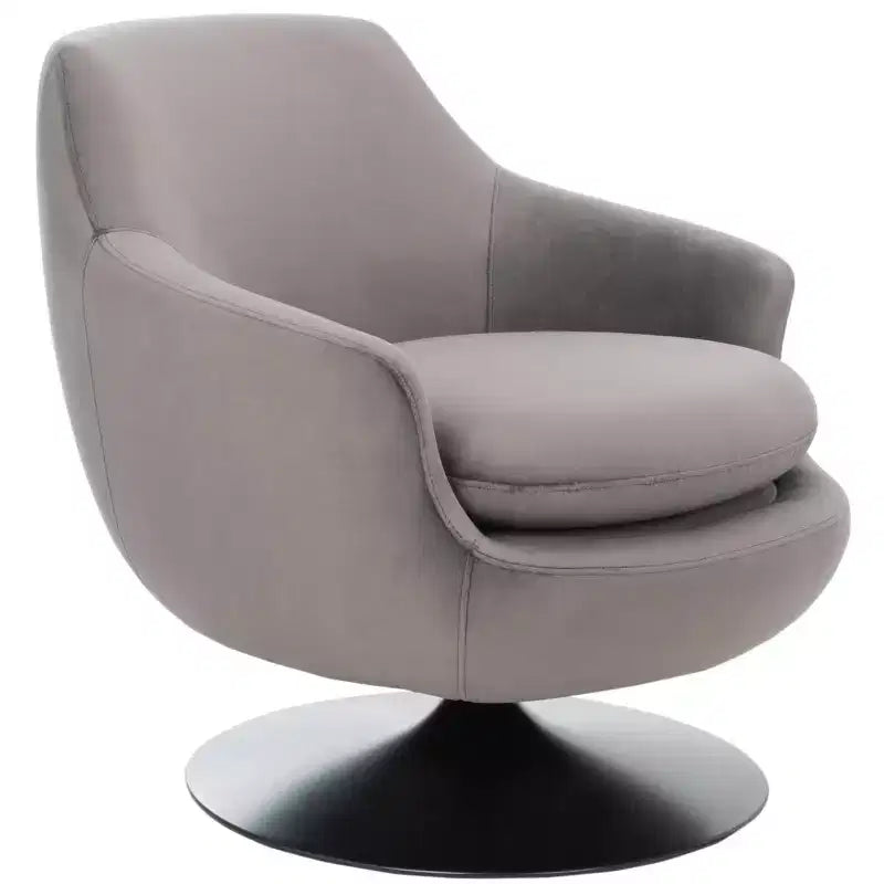 Fauteuil pivotant en velours citrine - SFV4743 - Safavieh Couture