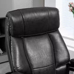 Vinsetto Fauteuil de bureau exécutif 180 kg pour personnes fortes et de grande taille, Chaise de bureau en cuir PU avec hauteur réglable, Roulettes pivotantes