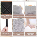 Fauteuil d'appoint Yaheetech moderne rembourré en similicuir pour salon, salle à manger, chambre, marron rétro