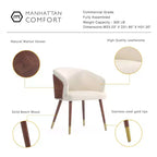 Chaise de salle à manger Reeva moderne en similicuir - Manhattan Comfort