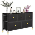 Costway 5/6/8-Drawer Fabric Dresser Tower Wide Chest of Drawers Storage Organizer Bedroom