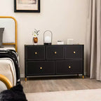 Commode à 5/6/8 tiroirs en tissu Costway, tour de rangement large pour chambre à coucher