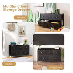 Commode à 5/6/8 tiroirs en tissu Costway, tour de rangement large pour chambre à coucher