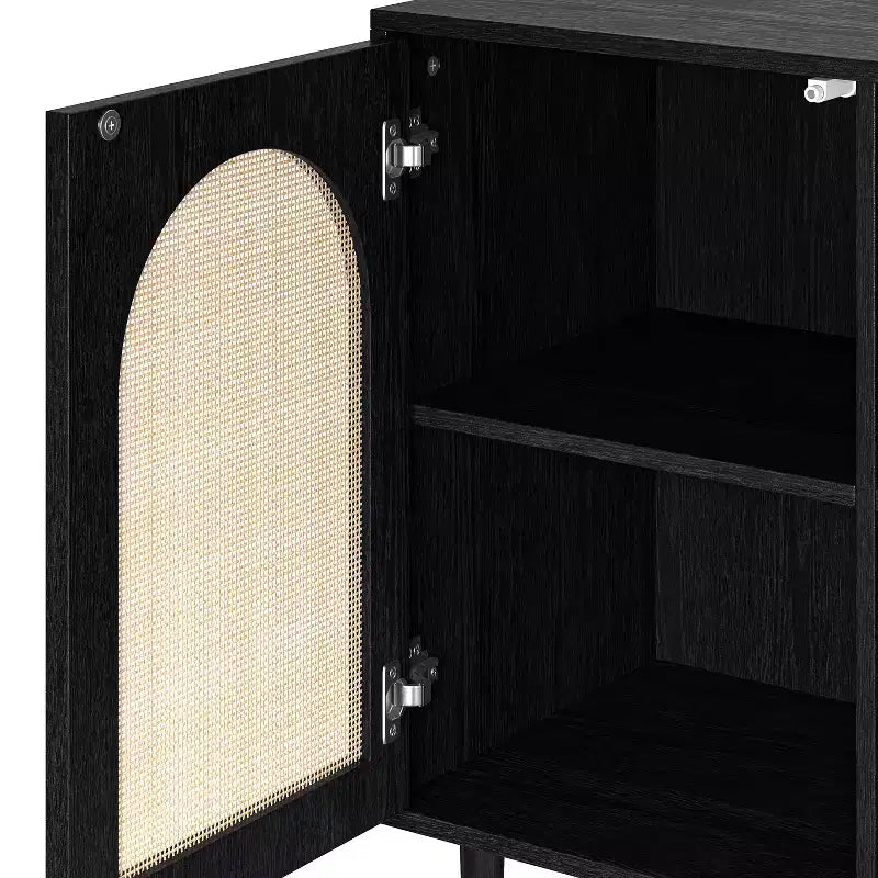 Norbert Armoire d'appoint 2 portes avec 2 étagères réglables (81,3 cm) | KARAT HOME