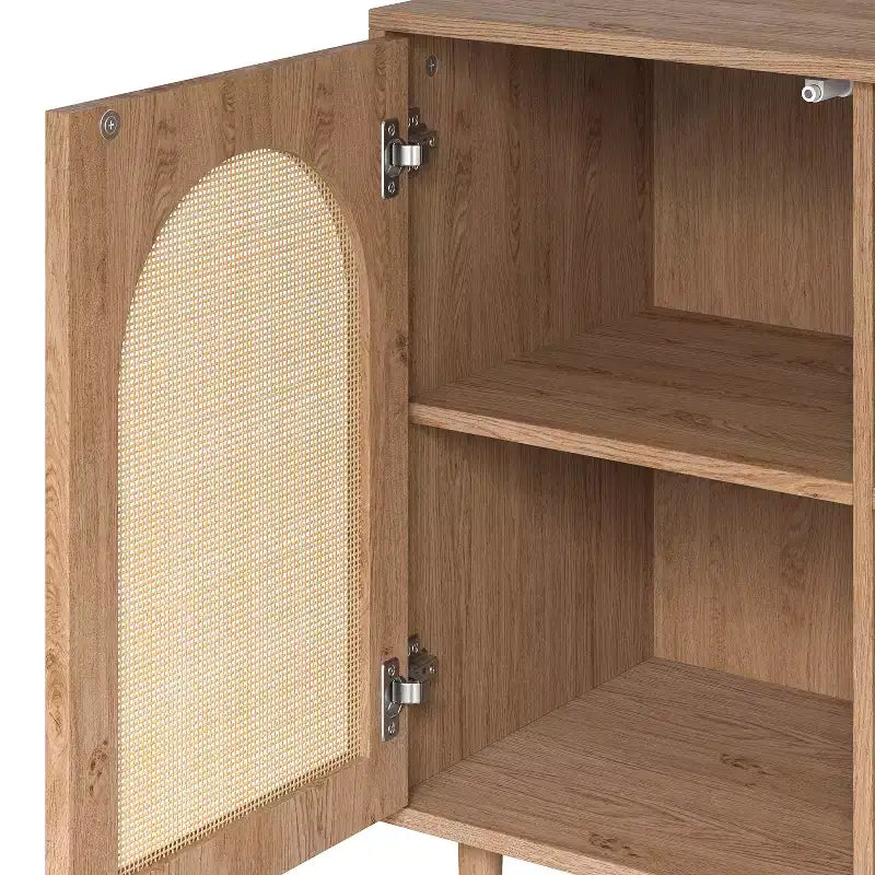 Norbert Armoire d'appoint 2 portes avec 2 étagères réglables (81,3 cm) | KARAT HOME