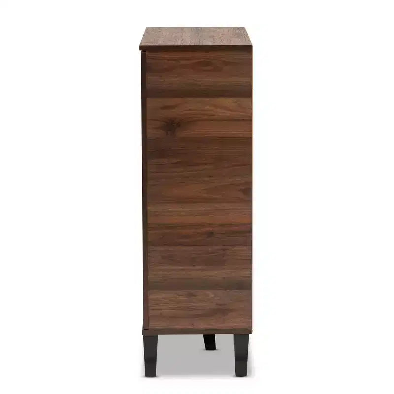 Meuble à chaussures Idina Mid-Century Wood 1 porte - Baxton Studio