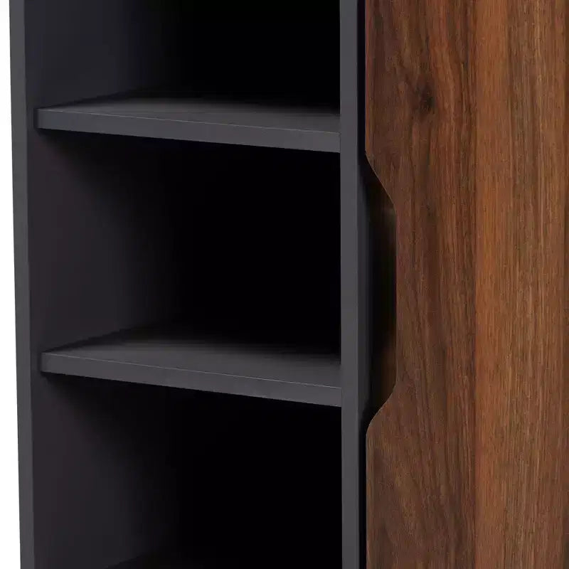 Meuble à chaussures Idina Mid-Century Wood 1 porte - Baxton Studio