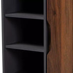 Meuble à chaussures Idina Mid-Century Wood 1 porte - Baxton Studio