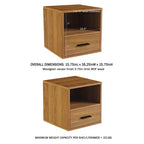 Table d'appoint Hasting Home - Table d'appoint modulable et empilable en forme de cube avec tiroir