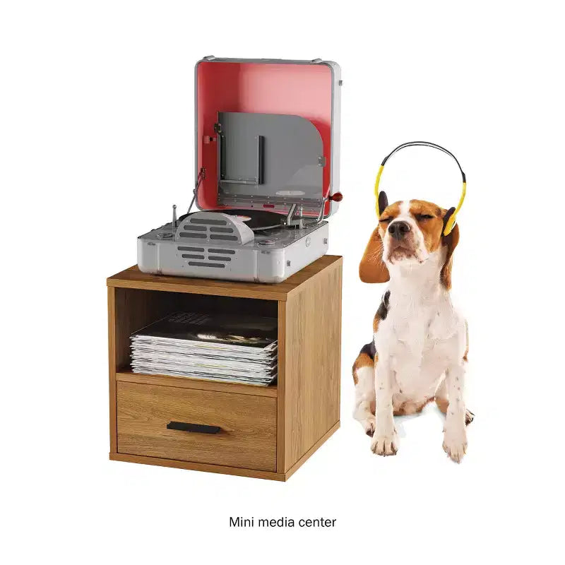 Table d'appoint Hasting Home - Table d'appoint modulable et empilable en forme de cube avec tiroir