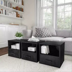Table d'appoint Hasting Home - Table d'appoint modulable et empilable en forme de cube avec tiroir