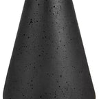 Table d'appoint ronde Uttermost Midnight en pierre noire de 12 1/2 po de large