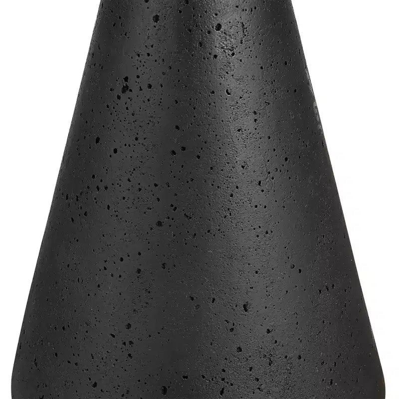 Table d'appoint ronde Uttermost Midnight en pierre noire de 12 1/2 po de large