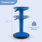 Tabouret ergonomique Costway Active Motion pour enfants, chaise oscillante à hauteur réglable Gris/Bleu/Noir/Vert menthe/Blanc