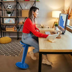 Tabouret ergonomique Costway Active Motion pour enfants, chaise oscillante à hauteur réglable Gris/Bleu/Noir/Vert menthe/Blanc