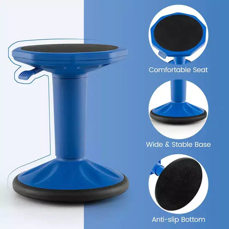 Tabouret ergonomique Costway Active Motion pour enfants, chaise oscillante à hauteur réglable Gris/Bleu/Noir/Vert menthe/Blanc