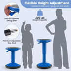 Tabouret ergonomique Costway Active Motion pour enfants, chaise oscillante à hauteur réglable Gris/Bleu/Noir/Vert menthe/Blanc