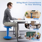 Tabouret ergonomique Costway Active Motion pour enfants, chaise oscillante à hauteur réglable Gris/Bleu/Noir/Vert menthe/Blanc