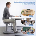 Tabouret ergonomique Costway Active Motion pour enfants, chaise oscillante à hauteur réglable Gris/Bleu/Noir/Vert menthe/Blanc