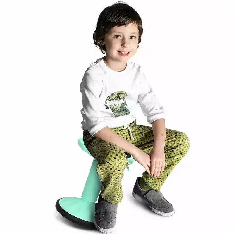 Tabouret ergonomique Costway Active Motion pour enfants, chaise oscillante à hauteur réglable Gris/Bleu/Noir/Vert menthe/Blanc
