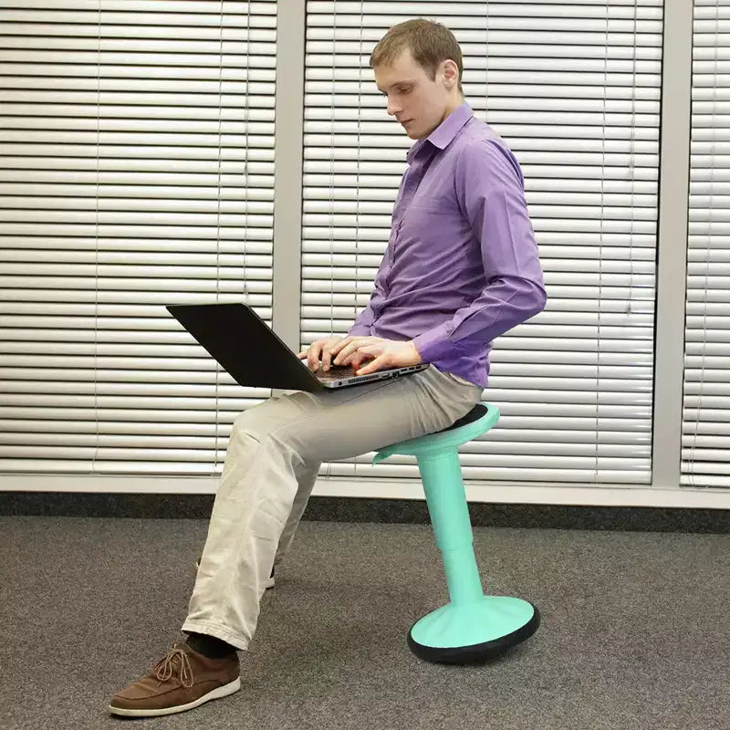 Tabouret ergonomique Costway Active Motion pour enfants, chaise oscillante à hauteur réglable Gris/Bleu/Noir/Vert menthe/Blanc