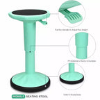 Tabouret ergonomique Costway Active Motion pour enfants, chaise oscillante à hauteur réglable Gris/Bleu/Noir/Vert menthe/Blanc