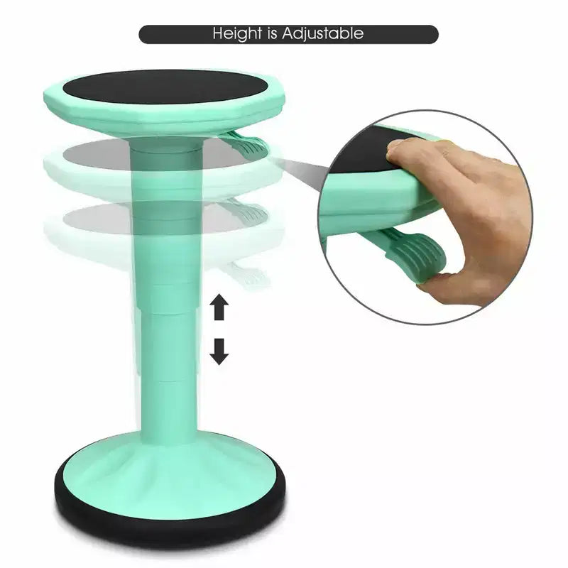 Tabouret ergonomique Costway Active Motion pour enfants, chaise oscillante à hauteur réglable Gris/Bleu/Noir/Vert menthe/Blanc