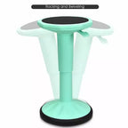 Tabouret ergonomique Costway Active Motion pour enfants, chaise oscillante à hauteur réglable Gris/Bleu/Noir/Vert menthe/Blanc