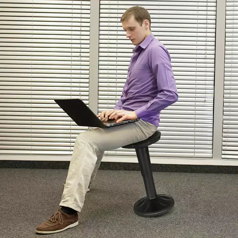 Tabouret ergonomique Costway Active Motion pour enfants, chaise oscillante à hauteur réglable Gris/Bleu/Noir/Vert menthe/Blanc