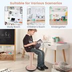 Tabouret ergonomique Costway Active Motion pour enfants, chaise oscillante à hauteur réglable Gris/Bleu/Noir/Vert menthe/Blanc
