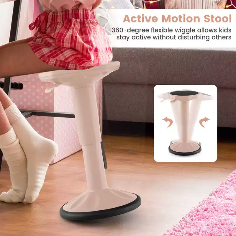 Tabouret ergonomique Costway Active Motion pour enfants, chaise oscillante à hauteur réglable Gris/Bleu/Noir/Vert menthe/Blanc