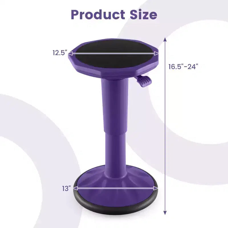 Tabouret ergonomique Costway Active Motion pour enfants, chaise oscillante à hauteur réglable Gris/Bleu/Noir/Vert menthe/Blanc