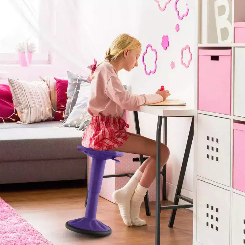 Tabouret ergonomique Costway Active Motion pour enfants, chaise oscillante à hauteur réglable Gris/Bleu/Noir/Vert menthe/Blanc