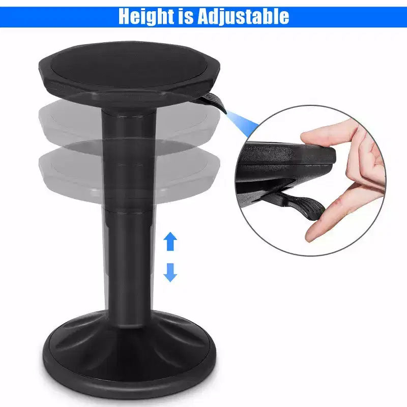 Tabouret ergonomique Costway Active Motion pour enfants, chaise oscillante à hauteur réglable Gris/Bleu/Noir/Vert menthe/Blanc