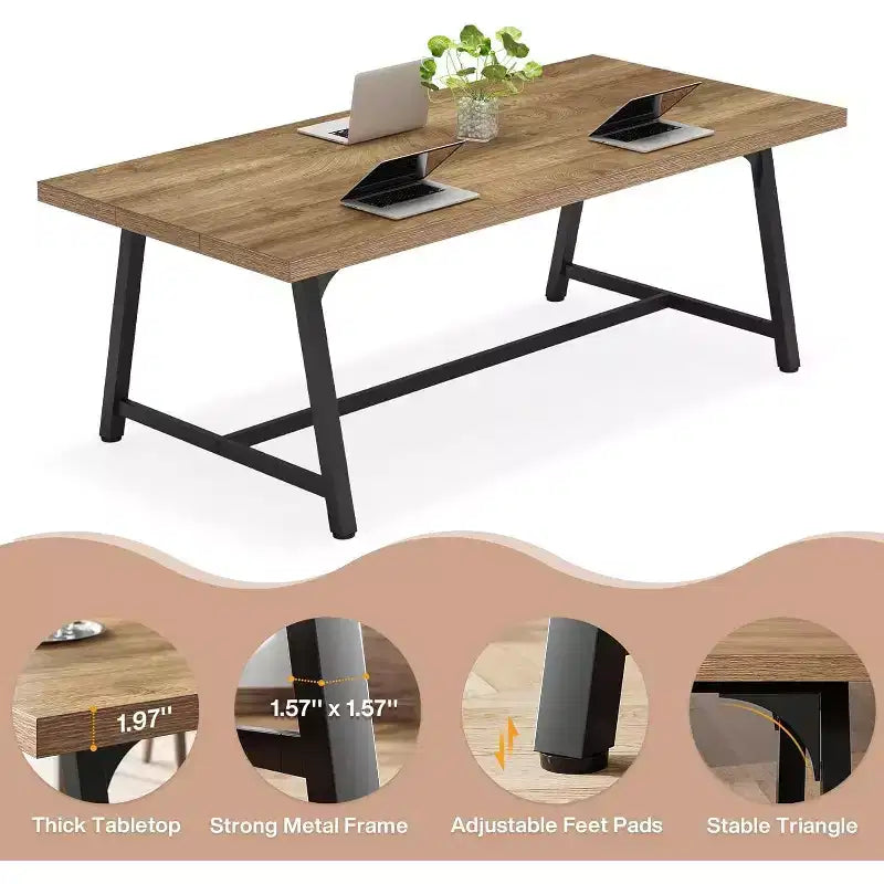 Table à manger rectangulaire Lantine de 179,9 cm