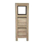 Organisateur de rangement de salle de bain Flash Furniture Dune style ferme avec deux tiroirs amovibles et une étagère de présentation ouverte