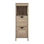 Organisateur de rangement de salle de bain Flash Furniture Dune style ferme avec deux tiroirs amovibles et une étagère de présentation ouverte