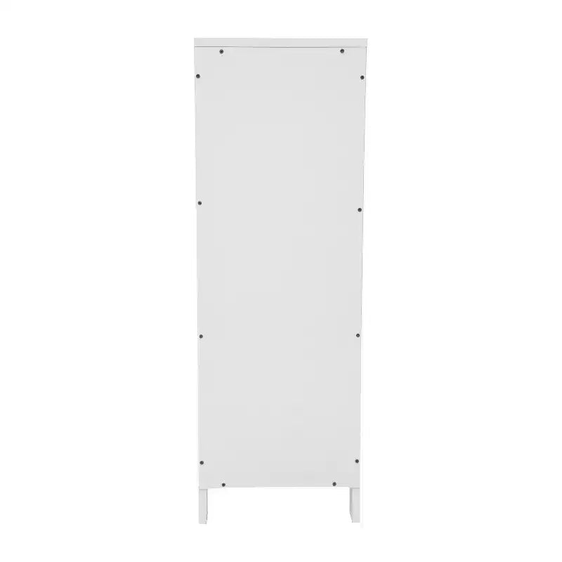 Organisateur de rangement de salle de bain Flash Furniture Dune style ferme avec deux tiroirs amovibles et une étagère de présentation ouverte