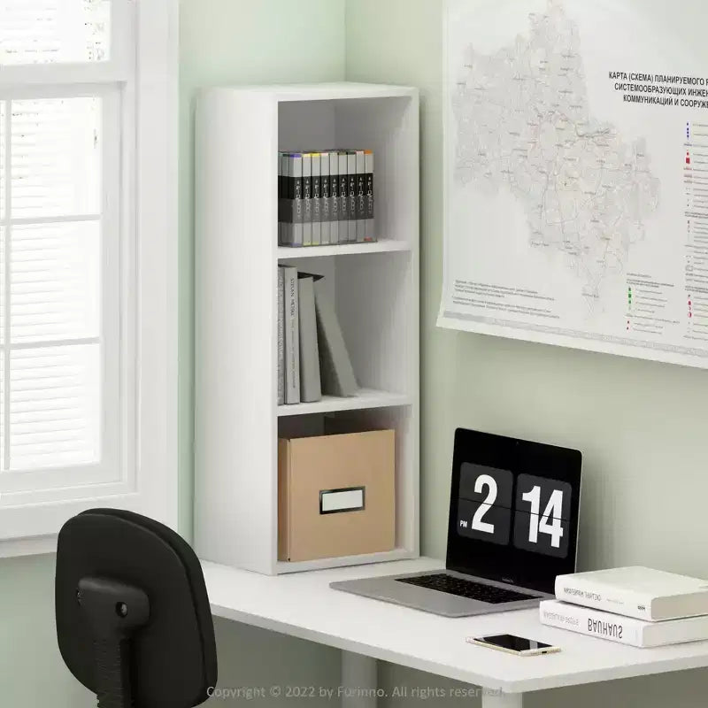 Furinno Étagère utilitaire à 3 niveaux facile à assembler Bibliothèque ouverte Organiseur de présentation