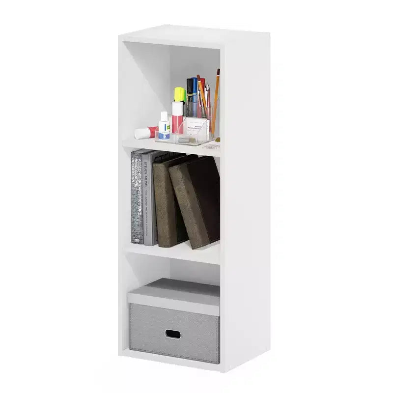 Furinno Étagère utilitaire à 3 niveaux facile à assembler Bibliothèque ouverte Organiseur de présentation