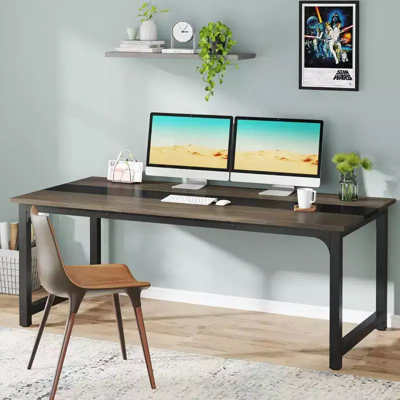 Tribesigns Bureau d'ordinateur rectangulaire 180 cm