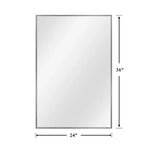 Miroir Mural Rectangulaire en Métal Moderne Dovelina Miroir de Salle de Bain