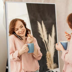 Miroir Mural Rectangulaire en Métal Moderne Dovelina Miroir de Salle de Bain