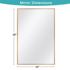 Miroir Mural Rectangulaire en Métal Moderne Dovelina Miroir de Salle de Bain