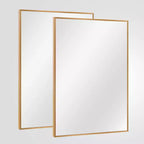 Miroir Mural Rectangulaire en Métal Moderne Dovelina Miroir de Salle de Bain