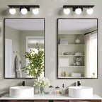Miroir Mural Rectangulaire en Métal Moderne Dovelina Miroir de Salle de Bain