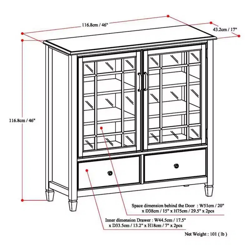 Armoire de rangement haute WyndenHall Hampshire