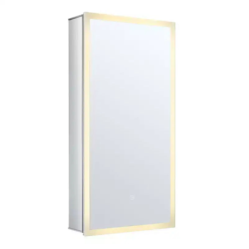 Armoire de toilette intelligente Fine Fixtures, aluminium, encastrée/en surface